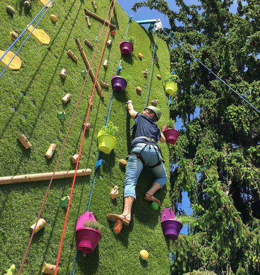 Location mur d'escalade jardin city grimp